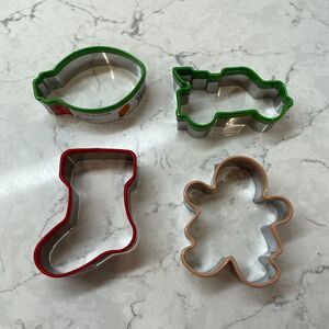 Christmas Cookie Cutter STIR Assorted Shapes PVC‎ Edge Baking - Set of 4